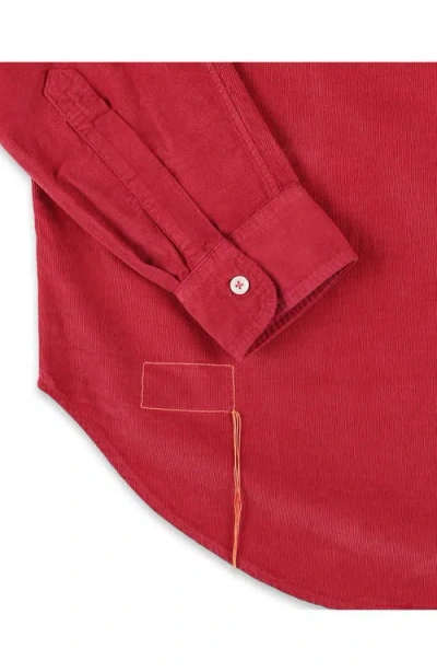 Fortela King Corduroy Shirt In Red