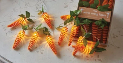 Tag Carrot String Lights Led Indoor Home Decor With Timer In Multi