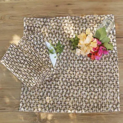 Ichcha Boho Block Print Napkins In Sand