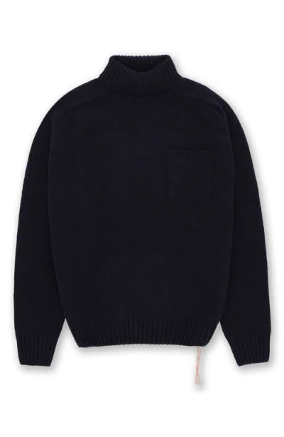 Fortela Mallory Merino Wool High Neck Sweater In Black