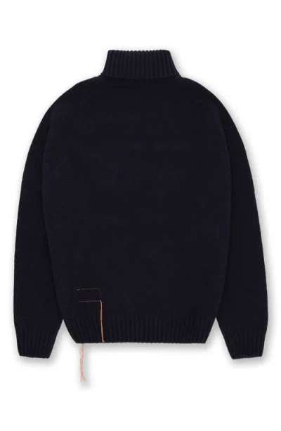 Fortela Mallory Merino Wool High Neck Sweater In Black