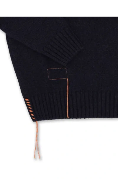 Fortela Mallory Merino Wool High Neck Sweater In Black
