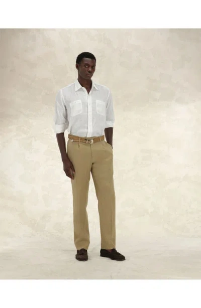 Fortela Work Linen Shirt In Gray