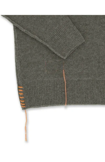 Fortela Yale Wool Sweater With Collar And Zip In Multi