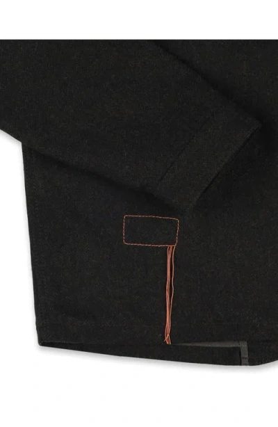 Fortela Scotland Herringbone Tweed Jacket In Black