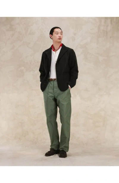 Fortela Scotland Herringbone Tweed Jacket In Black