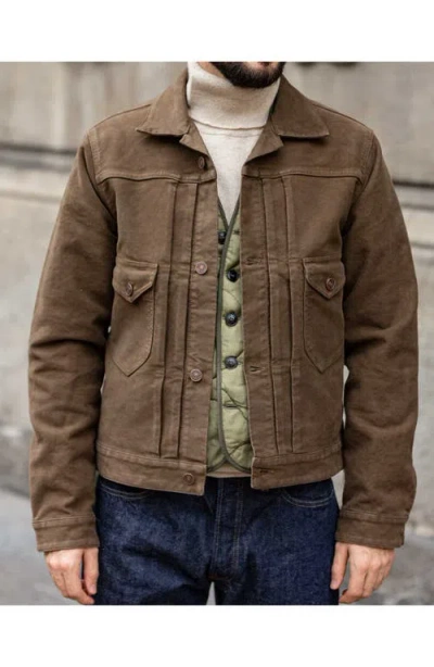 Fortela Ncyclet Moleskin Jacket In Brown