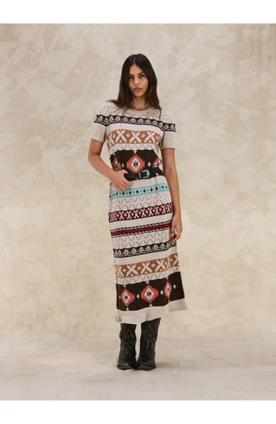 Fortela Achelo Navajo Crochet Suit In Neutral