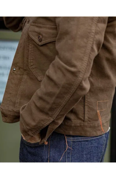 Fortela Ncyclet Moleskin Jacket In Brown