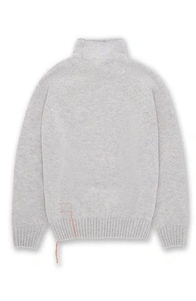 Fortela Andrew Merino Wool High Neck Sweater In Gray