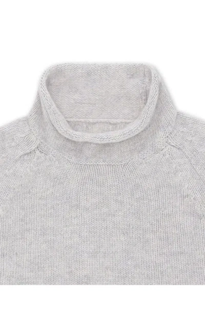 Fortela Andrew Merino Wool High Neck Sweater In Gray