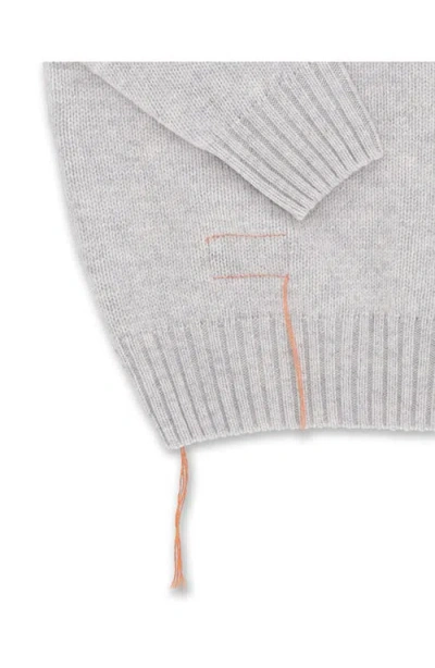 Fortela Andrew Merino Wool High Neck Sweater In Gray