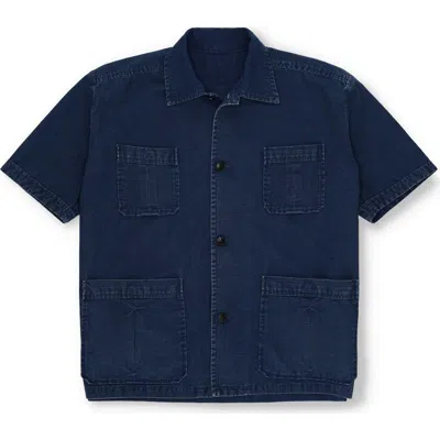 Fortela Bohem Denim Short Sleeve Shirt In Blue