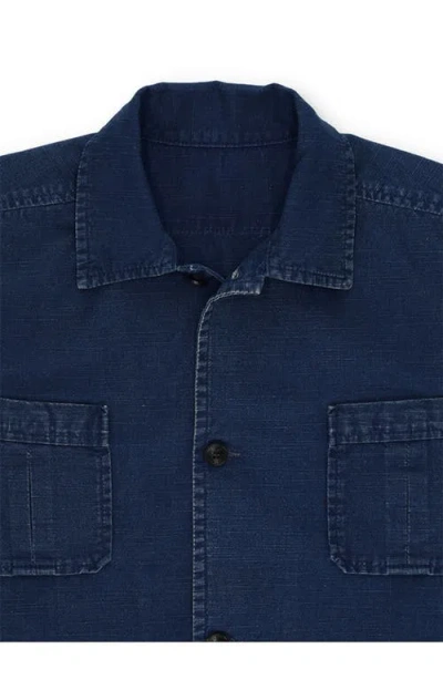 Fortela Bohem Denim Short Sleeve Shirt In Blue