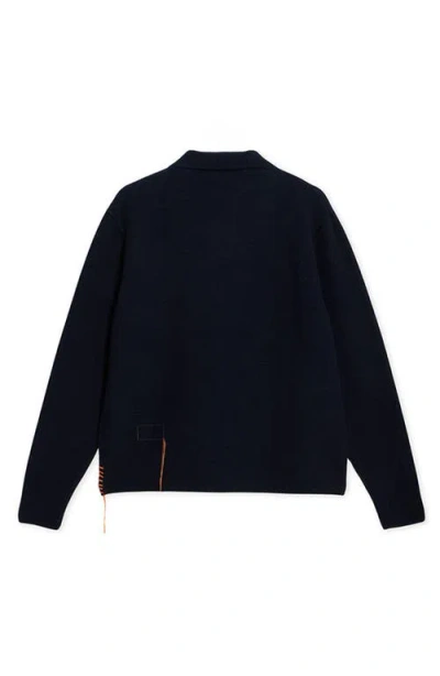 Fortela Yale Wool Sweater With Collar And Zip In Multi