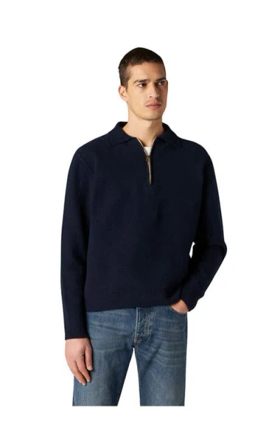 Fortela Yale Wool Sweater With Collar And Zip In Multi
