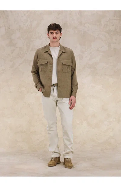 Fortela Fox Virgin Wool Overshirt In Brown