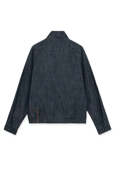 Fortela Carol Indigo Rinse Denim Zip-up Jacket In Blue