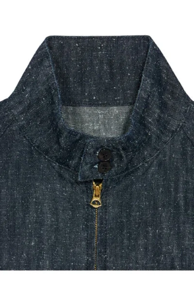 Fortela Carol Indigo Rinse Denim Zip-up Jacket In Blue