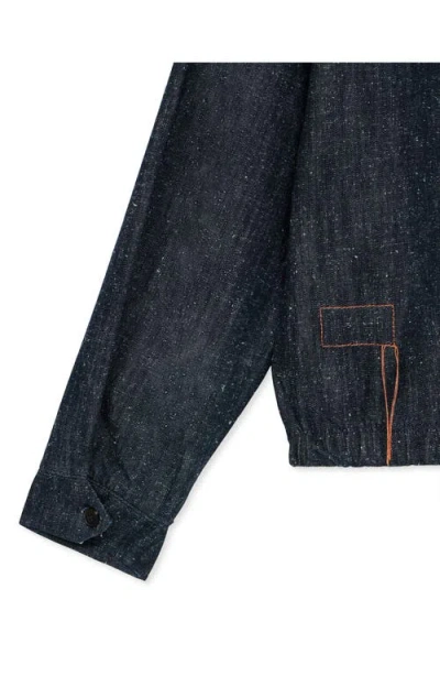 Fortela Carol Indigo Rinse Denim Zip-up Jacket In Blue