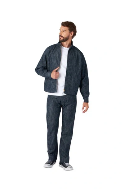 Fortela Carol Indigo Rinse Denim Zip-up Jacket In Blue