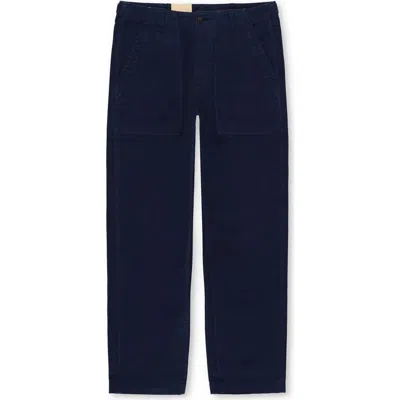 Fortela Newfatigue Twill Cotton Fatigue Trousers In Blue
