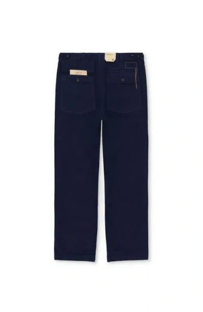 Fortela Newfatigue Twill Cotton Fatigue Trousers In Blue