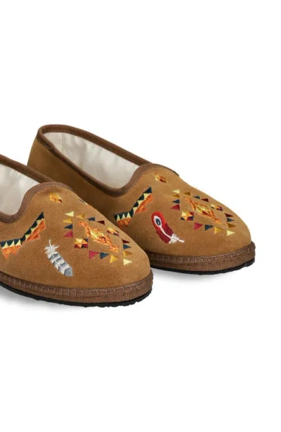 Fortela Frutate Friulane Suede Leather Embroidery In Multi