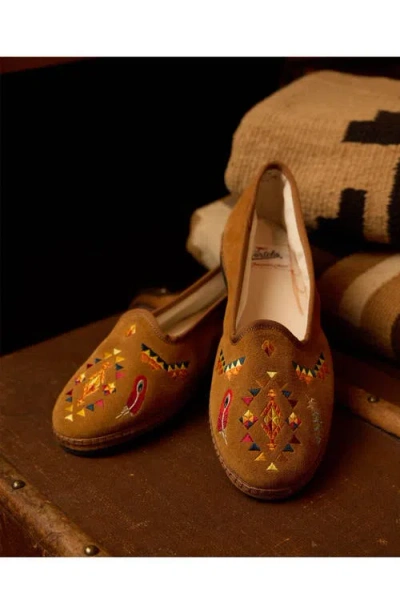 Fortela Frutate Friulane Suede Leather Embroidery In Multi