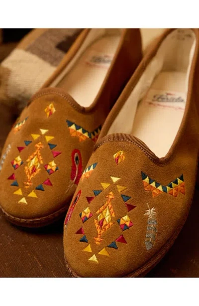 Fortela Frutate Friulane Suede Leather Embroidery In Multi