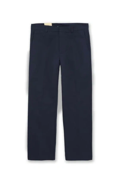 Fortela Maine Heavy Cotton Gabardine Chino Pants In Blue