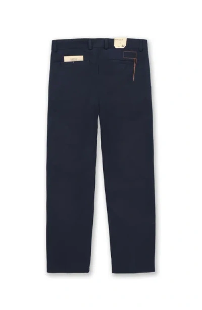 Fortela Maine Heavy Cotton Gabardine Chino Pants In Blue