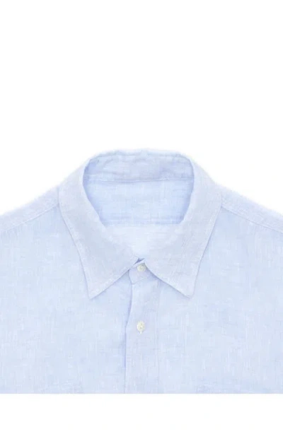 Fortela Work Linen Shirt In Blue
