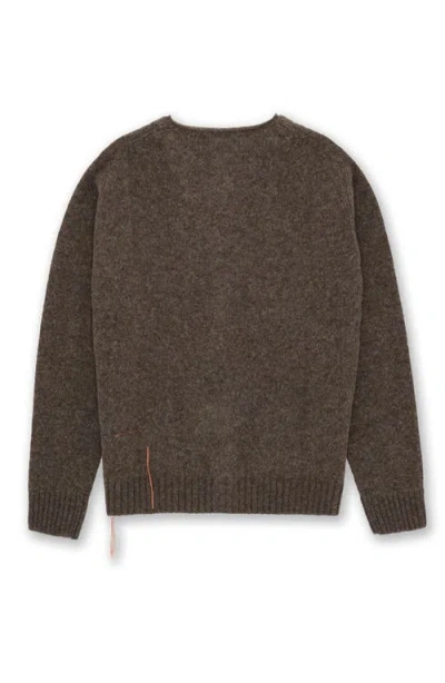 Fortela Edmund Merino Wool Cardigan In Brown