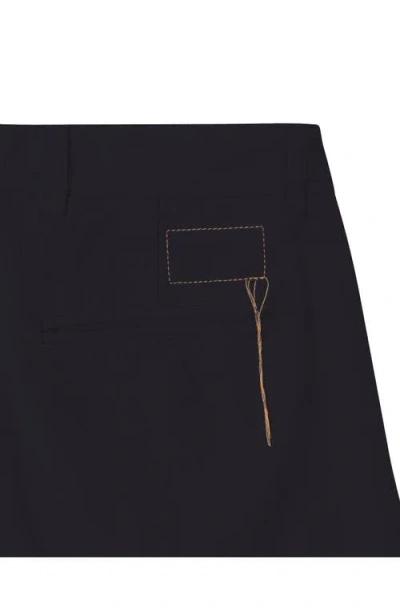 Fortela Reno Herringbone Cotton Trousers In Blue