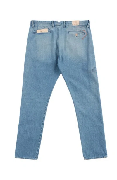 Fortela Pencesj Bleach Wash Denim Trousers In Blue