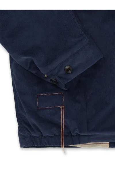 Fortela Carol Cotton Corduroy Zip-up Jacket In Blue