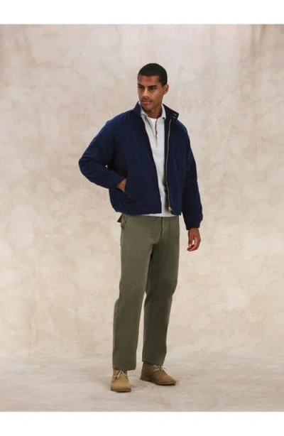 Fortela Carol Cotton Corduroy Zip-up Jacket In Blue