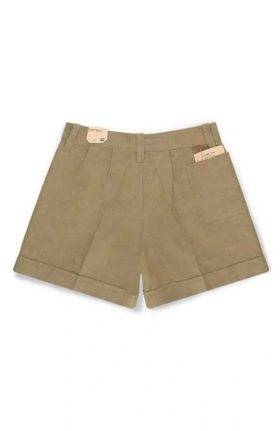Fortela Bedford Linen Bermuda In Brown