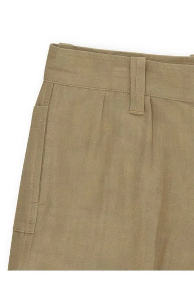 Fortela Bedford Linen Bermuda In Brown