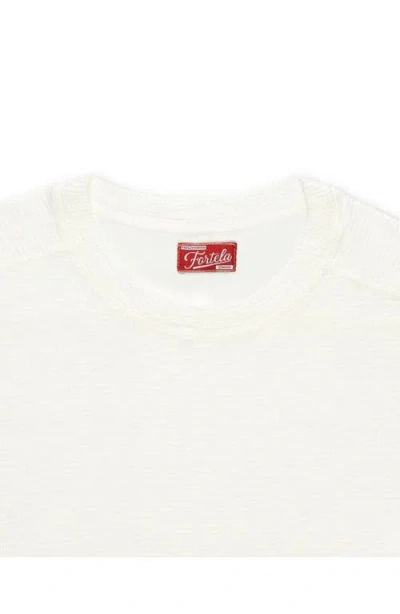 Fortela Geremia Waffle Knit Jersey In White