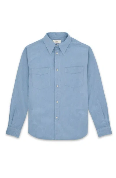 Fortela Prequel Cotton Shirt With Pockets In Blue