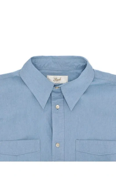 Fortela Prequel Cotton Shirt With Pockets In Blue
