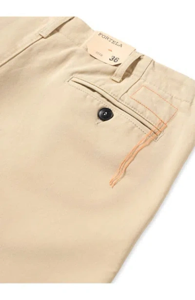 Fortela Wallace Heavy Cotton Canvas Trousers In Brown