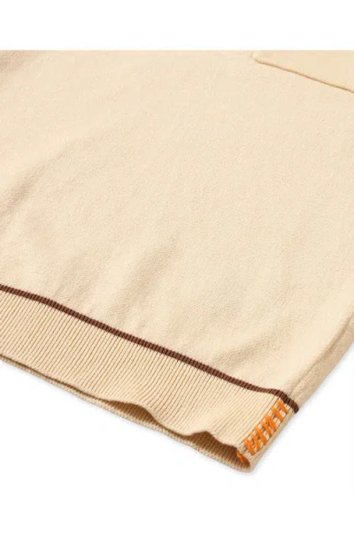 Fortela Herrison Cotton Short Sleeve Polo In Neutral