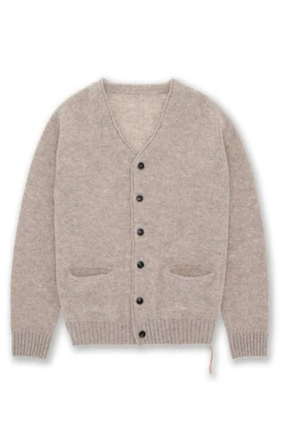 Fortela Edmund Merino Wool Cardigan In Neutral
