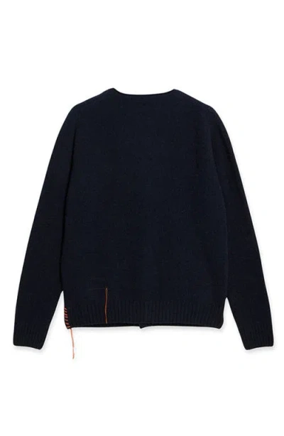 Fortela Edmund Merino Wool Cardigan In Blue