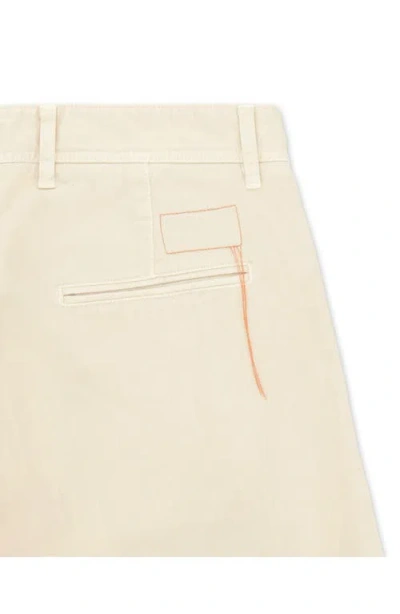 Fortela Reno Herringbone Cotton Trousers In White