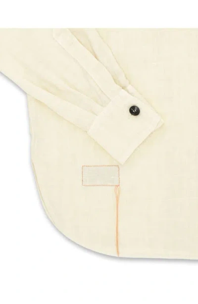 Fortela Bonnie Military Linen Shirt In Neutral