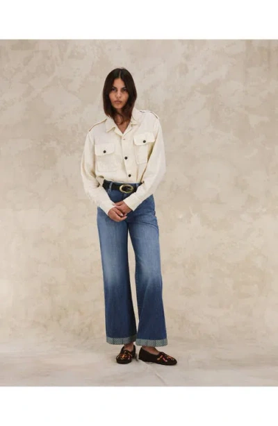 Fortela Bonnie Military Linen Shirt In Neutral